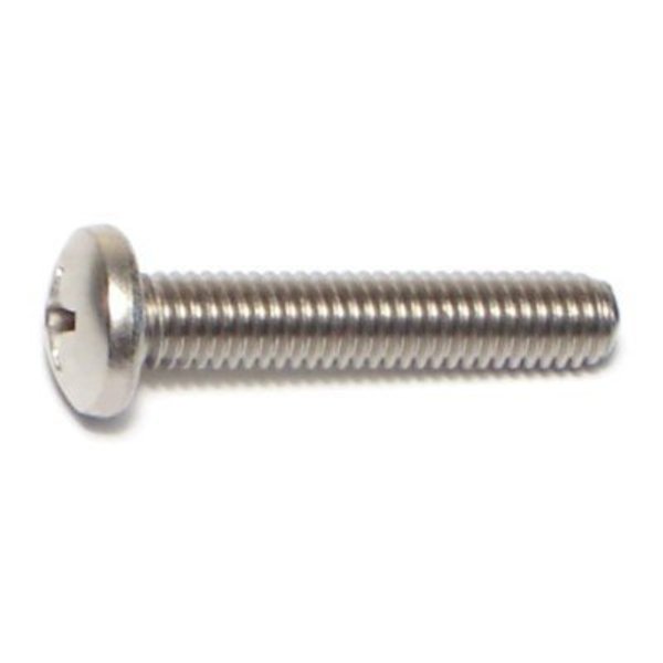 Midwest Fastener #10-32 x 1 in Phillips Pan Machine Screw, Plain Stainless Steel, 20 PK 67904